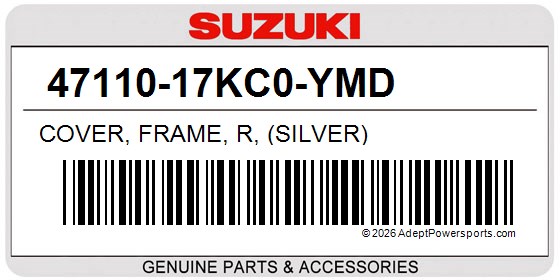 Suzuki 47110-17KC0-YMD Cover, Frame, R, (Silver)