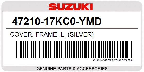Suzuki 47210-17KC0-YMD Cover, Frame, L, (Silver)