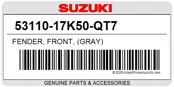 Suzuki 53110-17K50-QT7 Fender, Front, (Gray)