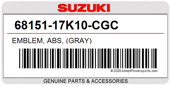 Suzuki 68151-17K10-CGC Emblem, Abs, (Gray)
