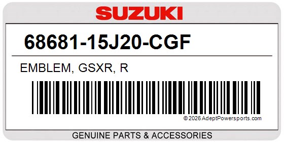 Suzuki 68681-15J20-CGF Emblem, Gsxr, R