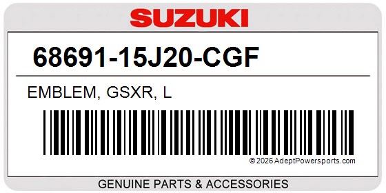 Suzuki 68691-15J20-CGF Emblem, Gsxr, L