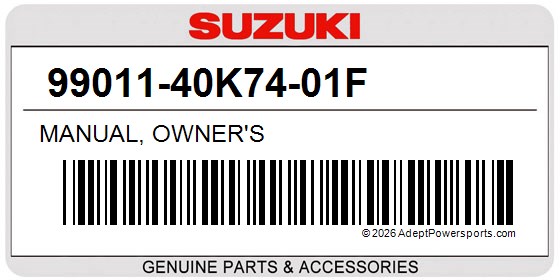 Suzuki 99011-40K74-01F Manual, Owner's