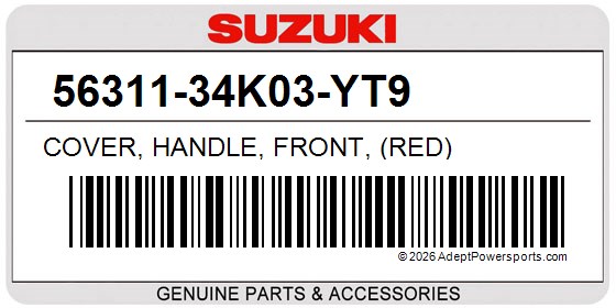 Suzuki 56311-34K03-YT9 Cover, Handle, Front, (Red)
