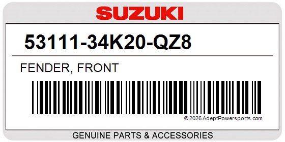 Suzuki 53111-34K20-QZ8 Fender, Front
