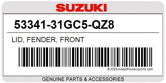Suzuki 53341-31GC5-QZ8 Lid, Fender, Front