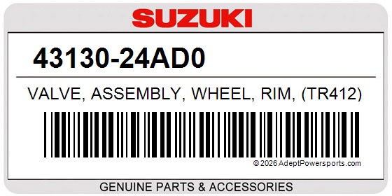 Suzuki 43130-24AD0 Valve, Assembly, Wheel, Rim, (Tr412)
