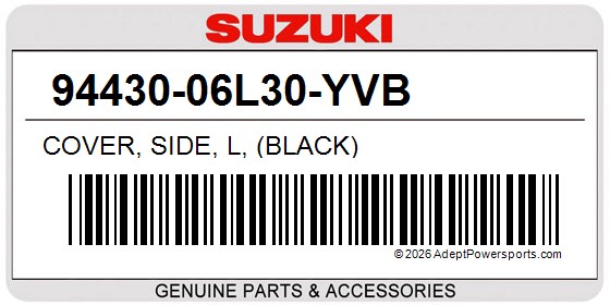 Suzuki 94430-06L30-YVB Cover, Side, L, (Black)