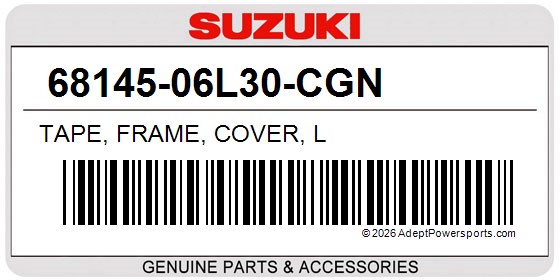 Suzuki 68145-06L30-CGN Tape, Frame, Cover, L