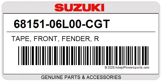 Suzuki 68151-06L00-CGT Tape, Front, Fender, R
