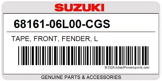 Suzuki 68161-06L00-CGS Tape, Front, Fender, L