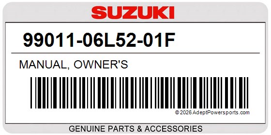 Suzuki 99011-06L52-01F Manual, Owner's