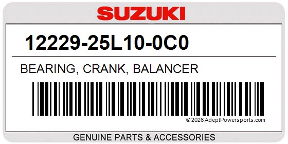 Suzuki 12229-25L10-0C0 Bearing, Crank, Balancer