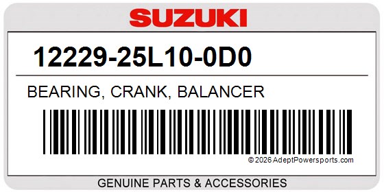 Suzuki 12229-25L10-0D0 Bearing, Crank, Balancer