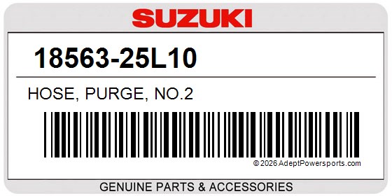 Suzuki 18563-25L10 Hose, Purge, No.2