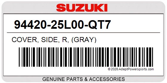 Suzuki 94420-25L00-QT7 Cover, Side, R, (Gray)