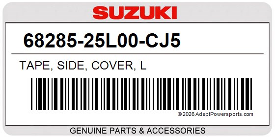 Suzuki 68285-25L00-CJ5 Tape, Side, Cover, L