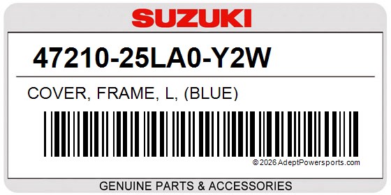 Suzuki 47210-25LA0-Y2W Cover, Frame, L, (Blue)