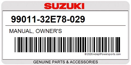 Suzuki 99011-32E78-029 Manual, Owner's