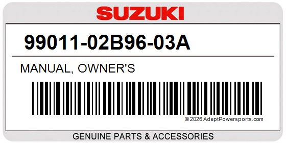 Suzuki 99011-02B96-03A Manual, Owner's