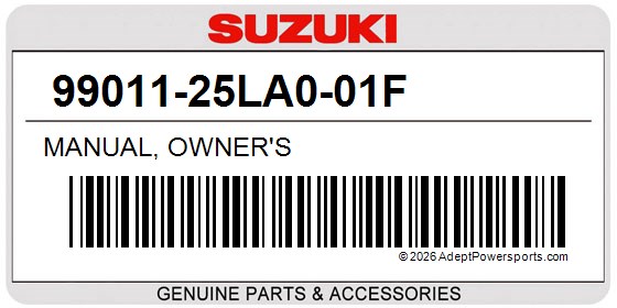Suzuki 99011-25LA0-01F Manual, Owner's