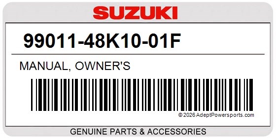 Suzuki 99011-48K10-01F Manual, Owner's