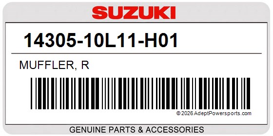 Suzuki 14305-10L11-H01 Muffler, R