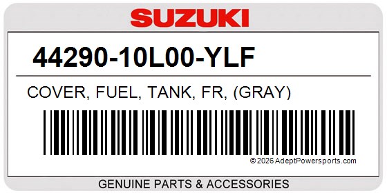 Suzuki 44290-10L00-YLF Cover, Fuel, Tank, Fr, (Gray)
