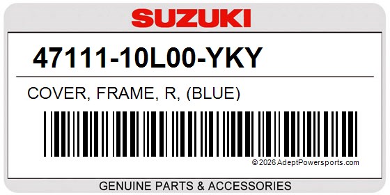 Suzuki 47111-10L00-YKY Cover, Frame, R, (Blue)