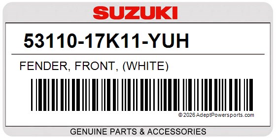 Suzuki 53110-17K11-YUH Fender, Front, (White)