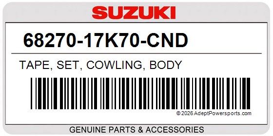 Suzuki 68270-17K70-CND Tape, Set, Cowling, Body