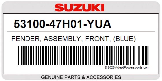 Suzuki 53100-47H01-YUA Fender, Assembly, Front, (Blue)