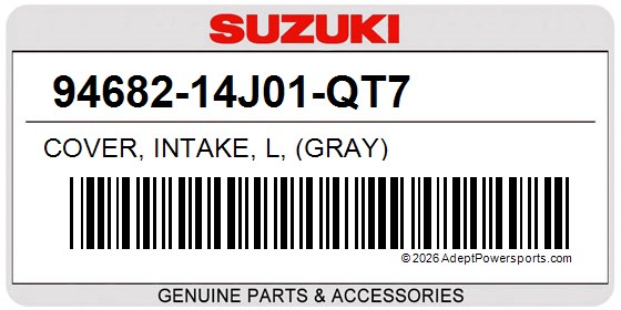Suzuki 94682-14J01-QT7 Cover, Intake, L, (Gray)