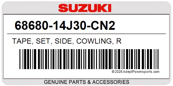 Suzuki 68680-14J30-CN2 Tape, Set, Side, Cowling, R