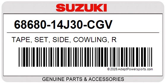 Suzuki 68680-14J30-CGV Tape, Set, Side, Cowling, R