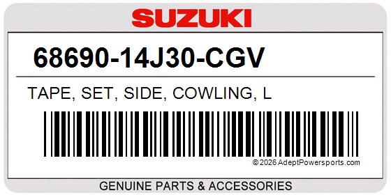 Suzuki 68690-14J30-CGV Tape, Set, Side, Cowling, L