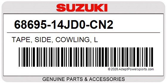 Suzuki 68695-14JD0-CN2 Tape, Side, Cowling, L