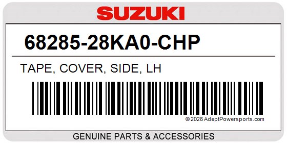 Suzuki 68285-28KA0-CHP Tape, Cover, Side, Lh