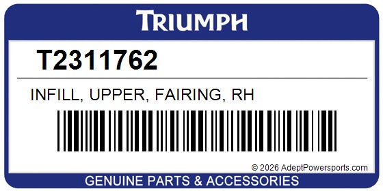 Triumph T2311762 Infill, Upper, Fairing, Rh