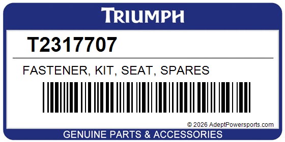Triumph T2317707 Fastener, Kit, Seat, Spares