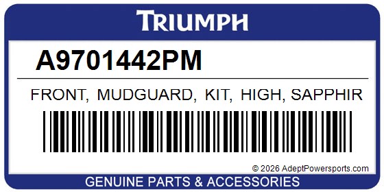 Triumph A9701442PM Front, Mudguard, Kit, High, Sapphire, Black