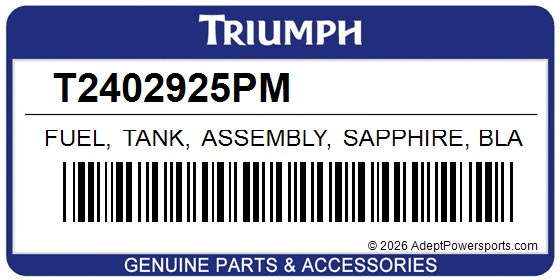 Triumph T2402925PM Fuel, Tank, Assembly, Sapphire, Black