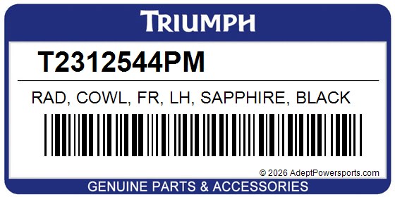 Triumph T2312544PM Rad, Cowl, Fr, Lh, Sapphire, Black