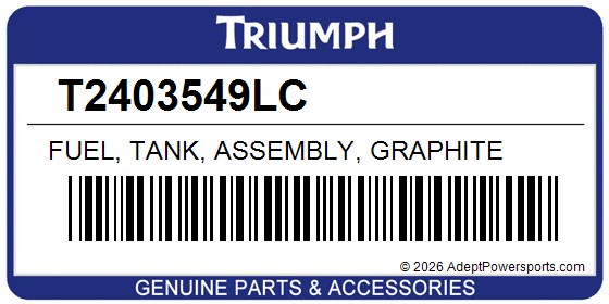 Triumph T2403549LC Fuel, Tank, Assembly, Graphite