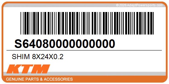 KTM S64080000000000 Shim 8X24x0.2