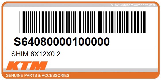 KTM S64080000100000 Shim 8X12x0.2
