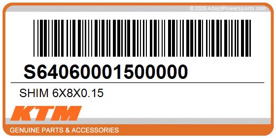 KTM S64060001500000 Shim 6X8x0.15