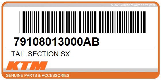 KTM 79108013000AB Tail Section Sx