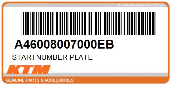 KTM A46008007000EB Startnumber Plate