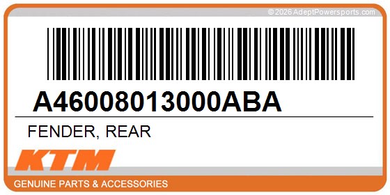 KTM A46008013000ABA Fender, Rear